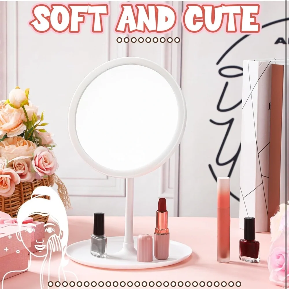 New 6 Pcs Spa Party Mirror Supplies Sleepover Party Favors Makeup White